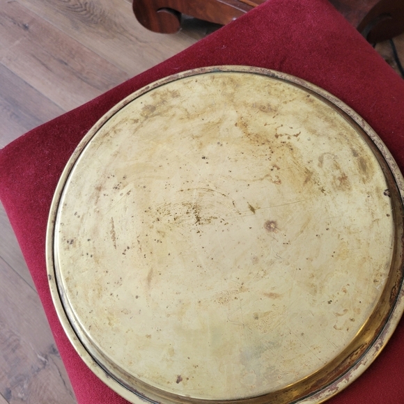 Brass And Copper Folding Tray Table Asian Inspired - Picture 6 of 8